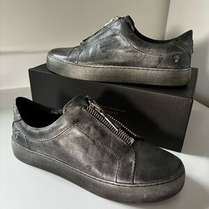 Frye Lena Rebel Platform Metallic Sneakers